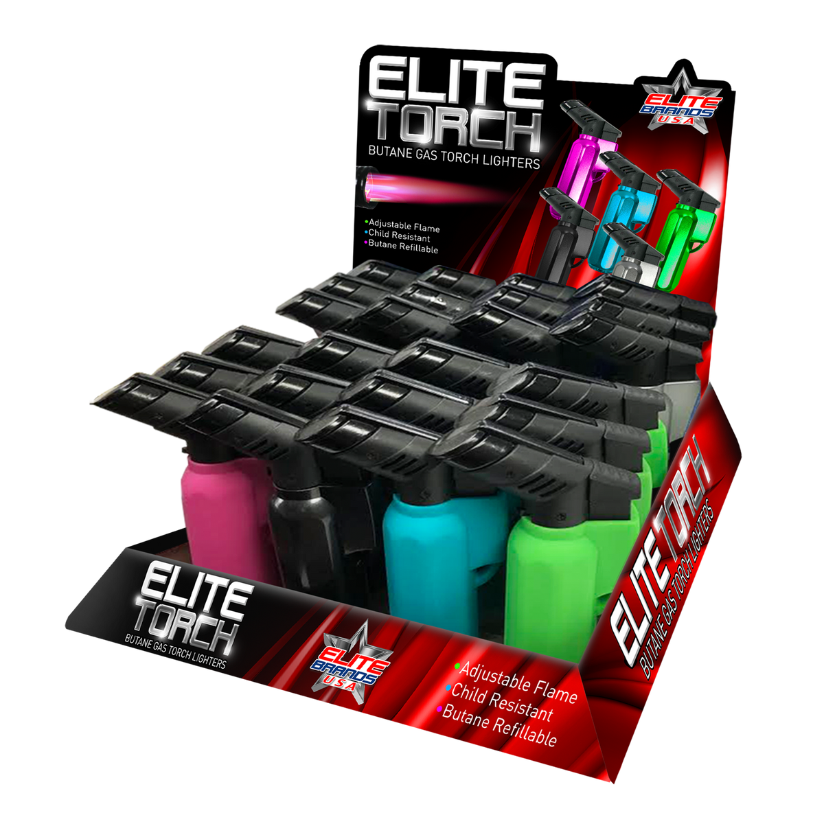 Best Adjustable Flame Angle Torch Lighters Elite Brands USA