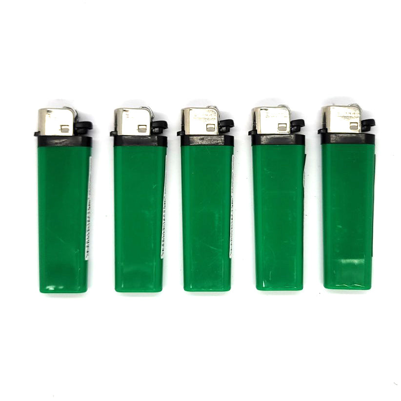 Disposable Matte Green Lighters - Elite Brands Usa